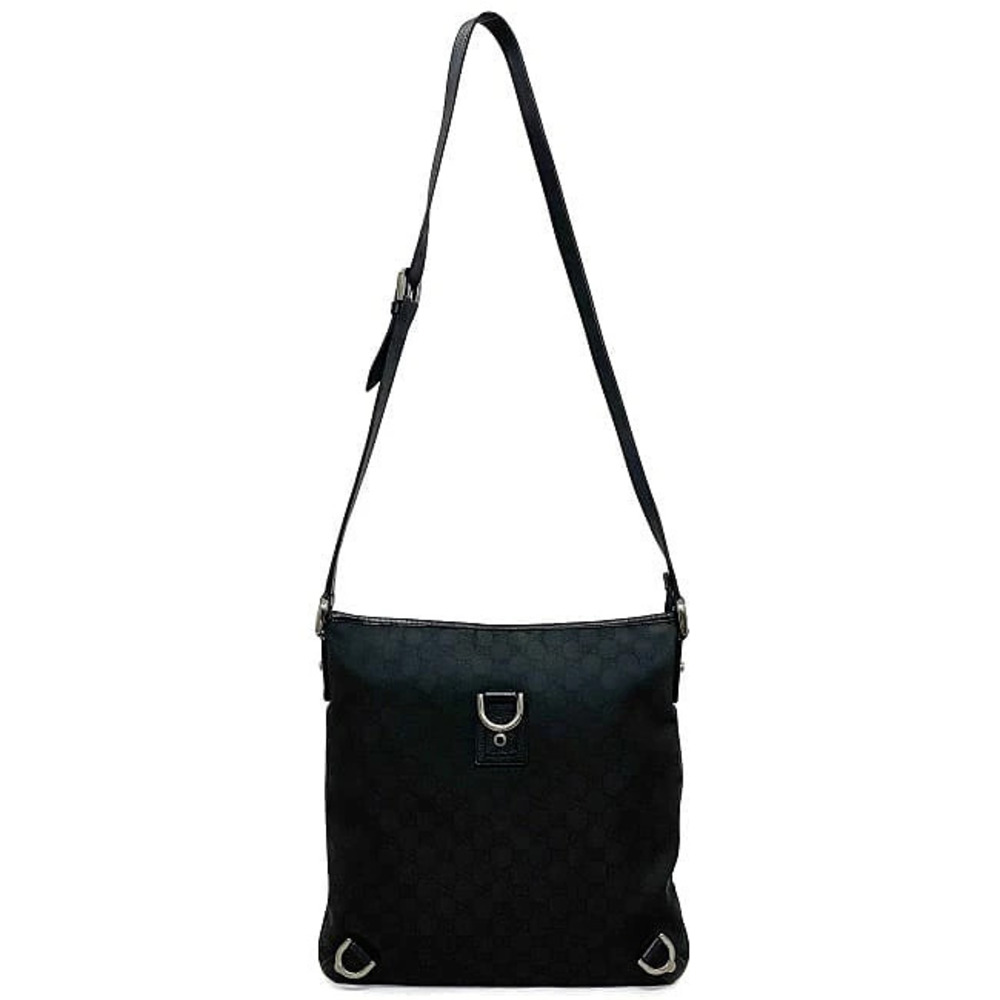 Gucci Bag over Black Shoulder Logo Leather All GG Abbey Silver Crossbody Zipper